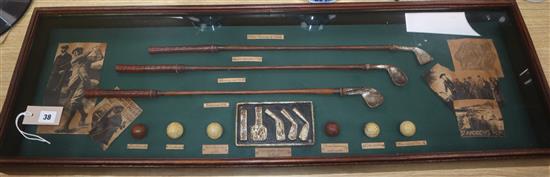 The History of Golf display case